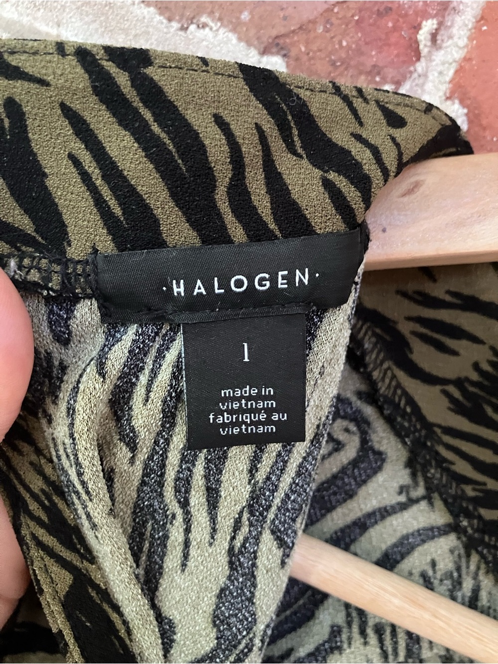 Halogen Olive Green Tiger Print Maxi - Picture 3 of 4